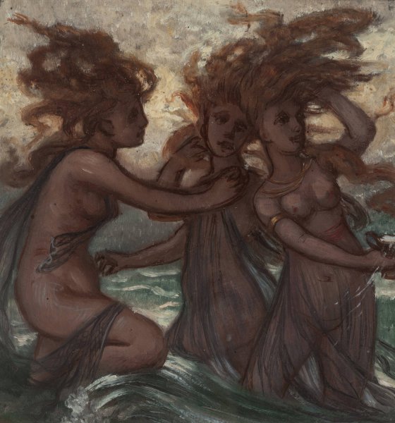 The Phorcydes  by Elihu Vedder - Hand-Painted Oil Painting Reproduction