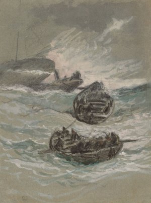 The Shipwreck by Elihu Vedder Oil Painting