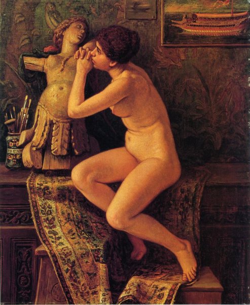 Main Product Photo of The Venetian Model Painting by Elihu Vedder