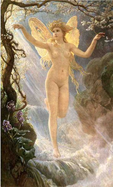 Main Product Photo of The Water Nymph Painting by Elihu Vedder