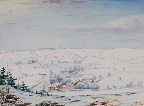 Main Product Photo of From Rednal Hill, Winter  Painting by Elijah Walton