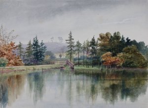 In The Garden Of The Rose And Crown by Elijah Walton Oil Painting