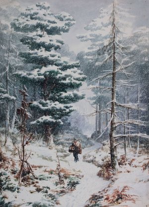 Rednal Wood, Winter by Elijah Walton Oil Painting