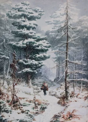 Rednal Wood, Winter Oil painting by Elijah Walton