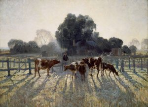 Spring frost Oil painting by Elioth Gruner