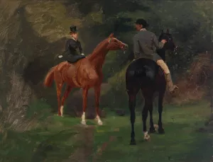 Figures on Horseback by Eliphalet Fraser Andrews Figures on Horseback by Eliphalet Fraser Andrews Oil Painting