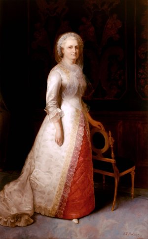 Martha Dandridge Custis Washington by Eliphalet Frazer Andrews Oil Painting