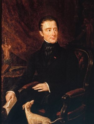 Portrait d'Alphonse de Lamartine by Elisa De Lamartine Oil Painting