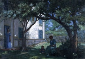 Garden Scene by Elisabeth Chant Oil Painting