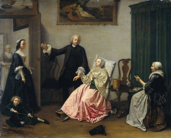 Main Product Photo of Doctor's Visit  Painting by Elisabeth Geertruida Wassenbergh