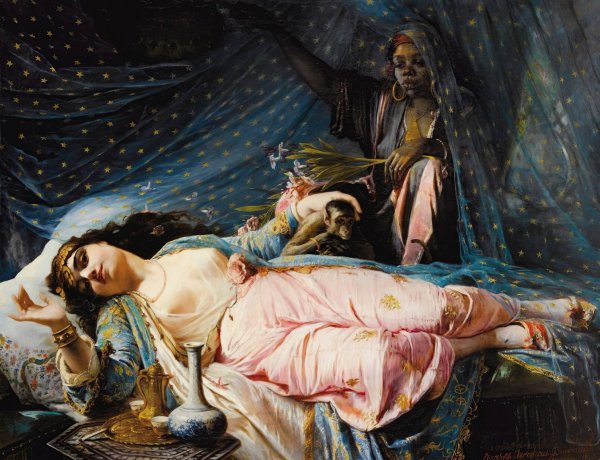 Princess Nazili Hanum  by Elisabeth Jerichau Baumann - Hand-Painted Oil Painting Reproduction