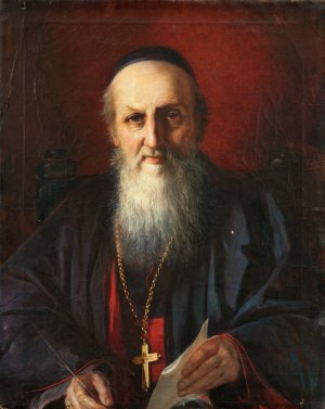 The Armenian Bishop Adoardo by Elisabeth Jerichau Baumann Oil Painting