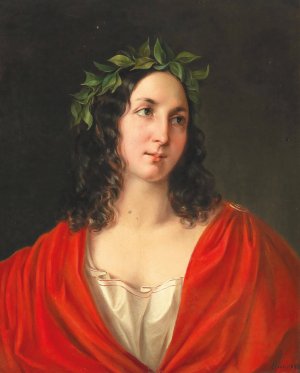 Young Woman in Greek Costume by Elisabeth Modell Oil Painting