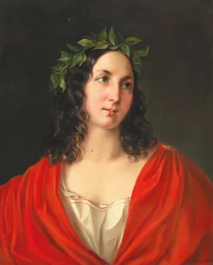Young Woman in Greek Costume by Elisabeth Modell Oil Painting