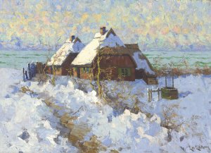 Winter Landscape by Elisabeth Von Eicken Oil Painting