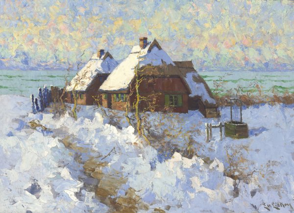 Main Product Photo of Winter Landscape Painting by Elisabeth Von Eicken