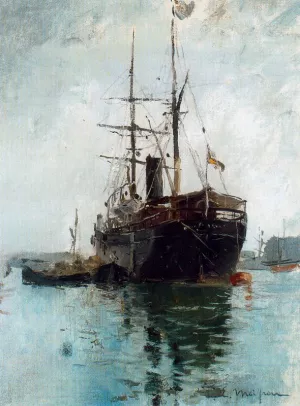 El Barco by Eliseo Meifren I Roig Oil Painting