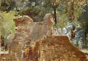 Estudio de Paisaje by Eliseo Meifren I Roig Oil Painting