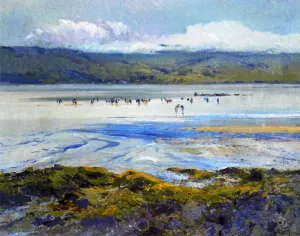 Marisqueros Oil painting by Eliseo Meifren I Roig