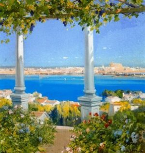 Paisaje de Mallorca by Eliseo Meifren I Roig Oil Painting