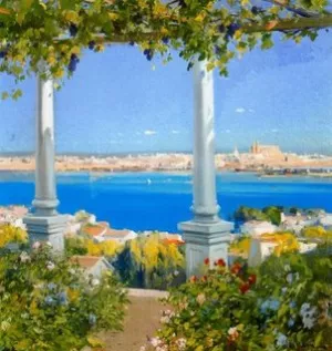 Paisaje de Mallorca Oil Painting by Eliseo Meifren I Roig - Bestsellers