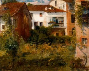 Paisaje de Pueblo by Eliseo Meifren I Roig Oil Painting