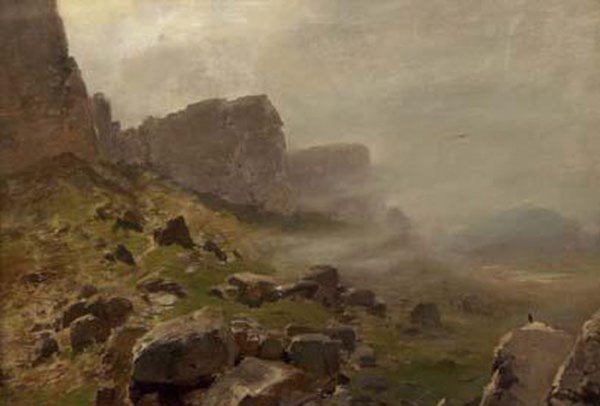 Paisaje Montanoso by Eliseo Meifren I Roig - Hand-Painted Oil Painting Reproduction