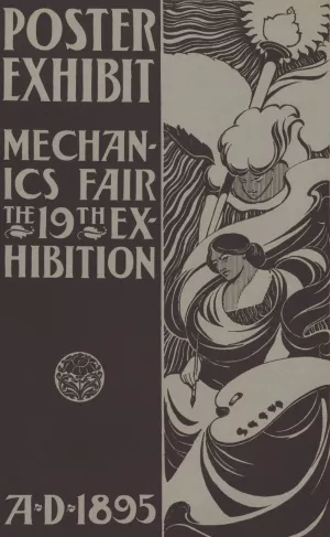 Poster exhibit, Mechanics Fair, the 19th exhibition by Elisha Brown Bird Oil Painting