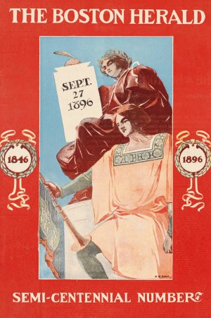 The Boston herald, semi-centennial number, 1846, 1896 by Elisha Brown Bird Oil Painting