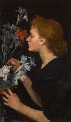 Portrait of Marion Kerr by Elizabeth Adela Forbes Oil Painting