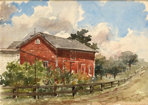Sharon Springs  by Elizabeth Boott Duveneck - Hand-Painted Oil Painting Reproduction