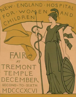 New England hospital for women and children fair at Tremont Temple Oil painting by Elizabeth Howard Bartol