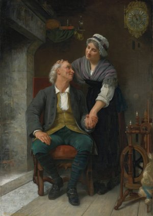 After The Engagement by Elizabeth Jane Gardner Bouguereau Oil Painting