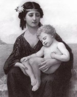 By the Seashore by Elizabeth Jane Gardner Bouguereau Oil Painting