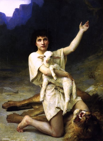 David, the Shepherd by Elizabeth Jane Gardner Bouguereau - Hand-Painted Oil Painting Reproduction