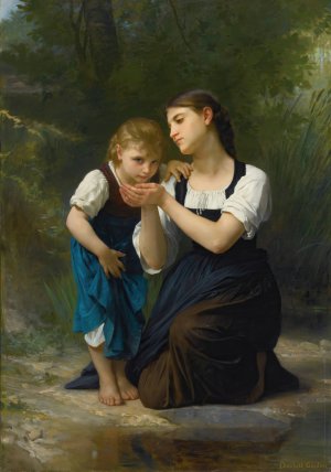 La Coupe Improvisee by Elizabeth Jane Gardner Bouguereau Oil Painting