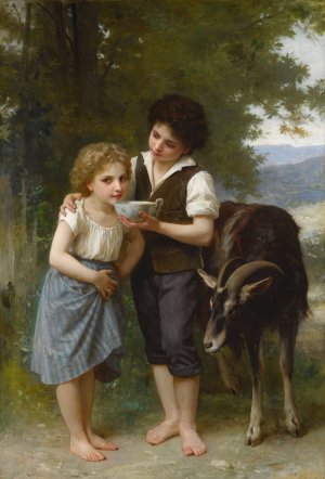 Les Trois Amis by Elizabeth Jane Gardner Bouguereau Oil Painting