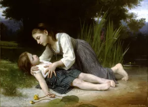 L'imprudente Oil painting by Elizabeth Jane Gardner Bouguereau