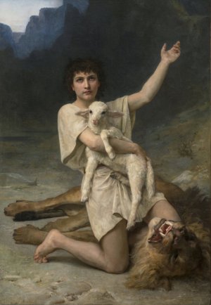The Shepherd David by Elizabeth Jane Gardner Bouguereau Oil Painting