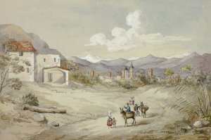 Albenga on the Corniche by Elizabeth Murray Oil Painting