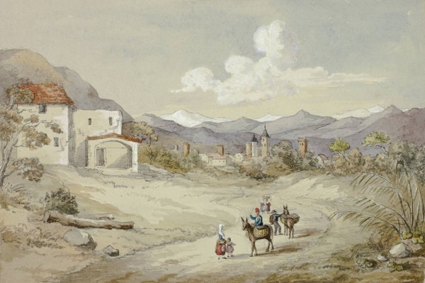 Main Product Photo of Albenga on the Corniche  Painting by Elizabeth Murray