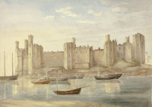 Caernarvon Castle by Elizabeth Murray Oil Painting