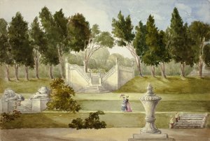 Garden at Clifton Hall by Elizabeth Murray Oil Painting