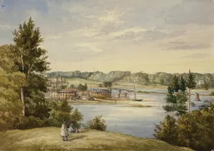 View from Sydney Oil painting by Elizabeth Murray