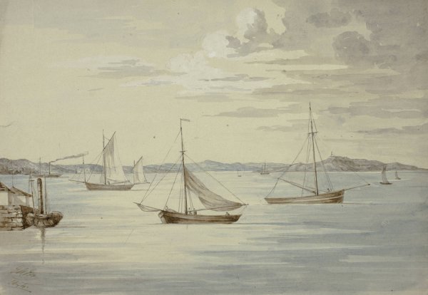 Main Product Photo of View Inchkeith and the Firth of Forth Islands from Granton  Painting by Elizabeth Murray