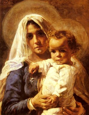 A Mother and Child by Elizabeth Nourse Oil Painting