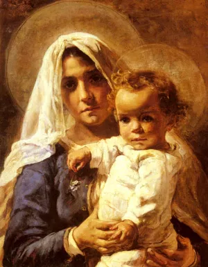 A Mother and Child painting by Elizabeth Nourse