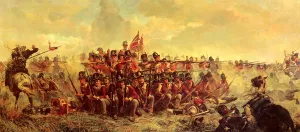 Quatre Bras, 1815 by Elizabeth Thompson - Oil Painting Reproduction