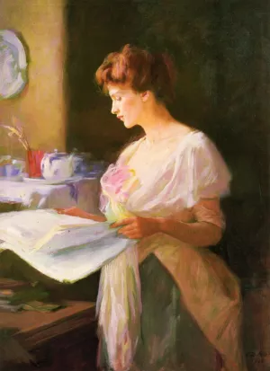 Morning News painting by Ellen Day Hale