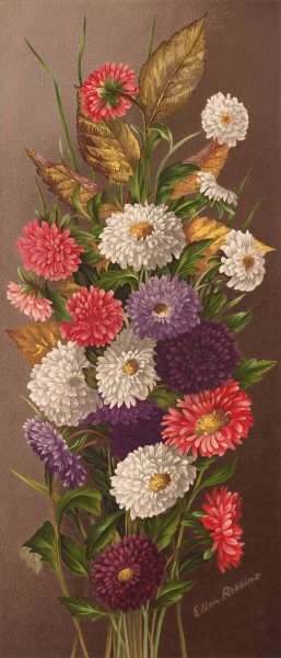 Asters by Ellen Robbins Oil Painting
